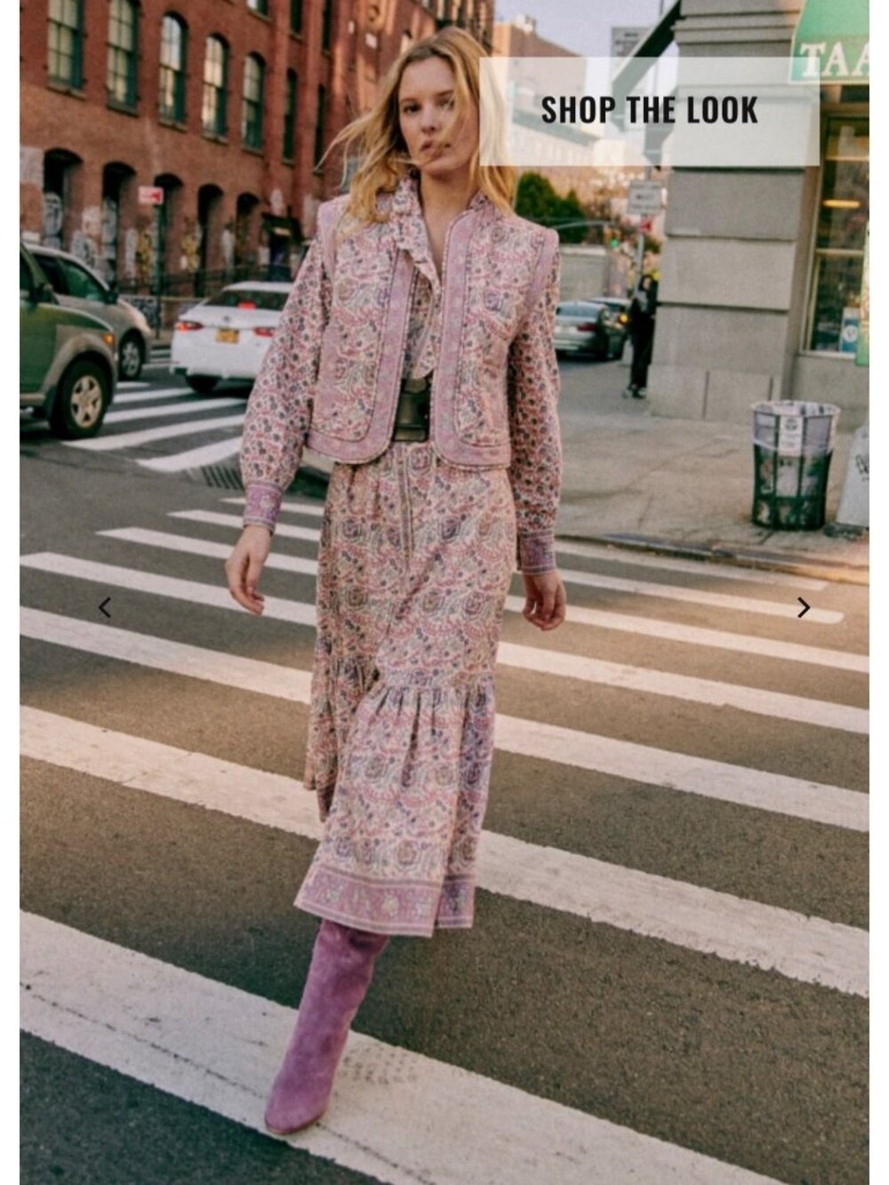 NWT sezane SEA NY ROXANNE midi DRESS EMILIA linen purple pink SZ40 US8 bust40